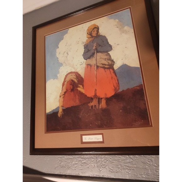 The Potato Diggers Framed 25x23